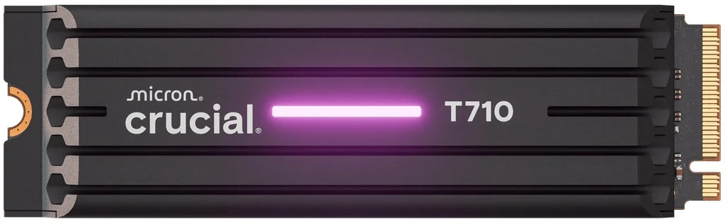 Crucial 1TB T710 SSD s heatsink