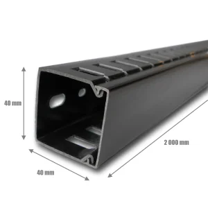 CABLE MANAGER 1U 40x40 (2M) BLACK - obrázek 2