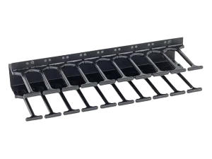 19" vyvaz.panel 47U Hřeben,dvouřadý černý 12cm trn