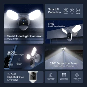 Tapo C720 Smart WiFi Cam s osvětlením - obrázek 2