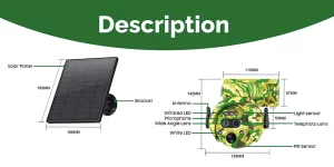 Solární kamera Viking HDs04 4G šedá/2304x1296/PIR detekce/pohybový senzor/7800mAh - obrázek 4