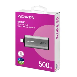 ADATA SC750/500GB/SSD/Externí/Šedá/5R - obrázek 2