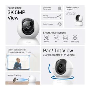 TP-LINK Tapo C230 bezpečnostní kamera, Pan/Tilt, Wi-Fi - obrázek 2
