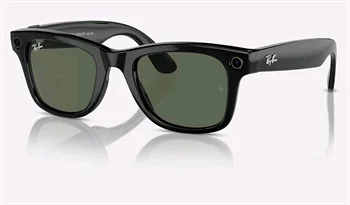 Meta Ray-Ban Wayfarer, AI brýle, Shiny Black, G15 Green
