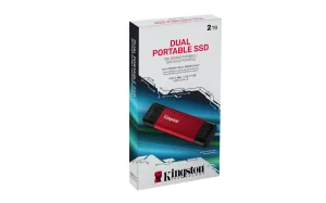Kingston Dual Portable/2TB/SSD/Externí/Červená/5R - obrázek 2