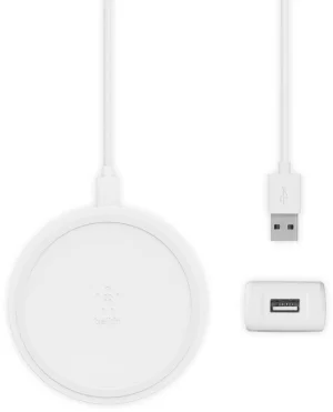 BELKIN 10W bezdrátová nabíječka se zdrojem a kabelem, bílá - obrázek 2