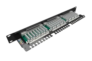 19" patch panel Solarix 24 x RJ45 CAT5E STP 1U SX24-5E-STP-BK-N - obrázek 4