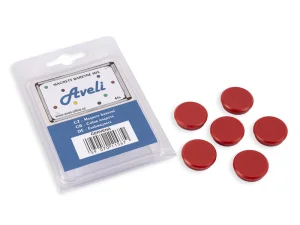Set magnetů AVELI, červená barva - obrázek 2