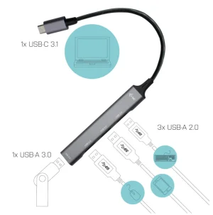 i-tec USB 3.0 Metal pasivní 4 portový HUB - obrázek 2