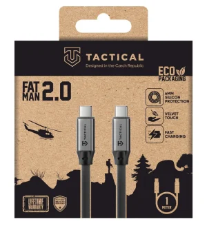 Tactical Fat Man 2.0 Cable USB-C/USB-C 1m Grey - obrázek 2