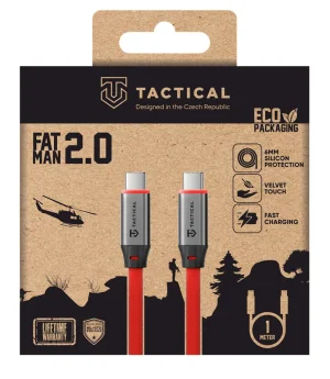 Tactical Fat Man 2.0 Cable USB-C/USB-C 1m Red - obrázek 2