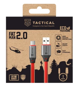 Tactical Fat Man 2.0 Cable USB-A/USB-C 1m Red - obrázek 2
