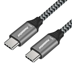 PremiumCord Kabel USB 3.2 Gen 1 USB-C male - USB-C male, bavlněný oplet, 0,5m - obrázek 2