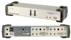 ATEN KVMP DVI USB, hub, aud. 7.1 aud., podpora 3D
