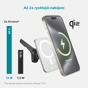 Epico Qi2 Mag+ ultra tenká autonabíječka - bílá - obrázek 2