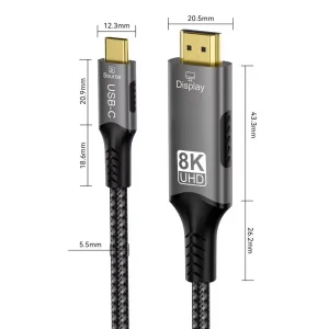 PremiumCord USB-C na HDMI kabel, 2m - obrázek 2