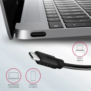 AXAGON HMC-4G2, USB-C 3.2 Gen 2 10 Gb/s hub, porty 2x USB-A + 2x USB-C, kabel USB-C 13cm - obrázek 7