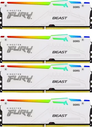 Kingston FURY Beast/DDR5/64GB/5200MHz/CL40/4x16GB/RGB/White - obrázek 2