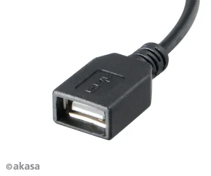 AKASA - USB kabel OTG - mikro USBna USB - 15 cm - obrázek 2