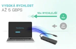i-tec USB-C Metal HUB 2x USB 3.0 + 2x USB-C - obrázek 5