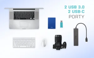i-tec USB-C Metal HUB 2x USB 3.0 + 2x USB-C - obrázek 8