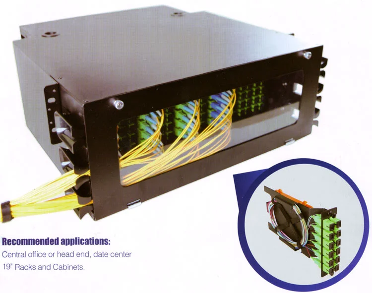 19" Optická VH vana  4U HD144 (SC)-288(LC) vláken