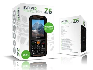 EVOLVEO StrongPhone Z6, IP68 odolný Dual SIM telefon, 2,8"LCD, 4000mAh, Powerbanka, černo-oranžový - obrázek 15