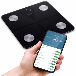 Salente SlimFit, chytrá osobní diagnostická fitness váha, Bluetooth, černá - obrázek 2
