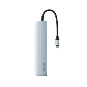 Epico 6v1 hliníkový USB-C 8K hub - modrá - obrázek 4