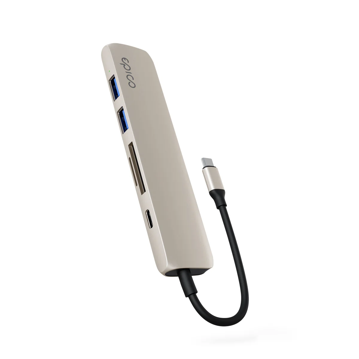 Epico 6v1 hliníkový USB-C 8K hub - hvězdná