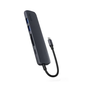 Epico 6v1 hliníkový USB-C 8K hub - inkoustová
