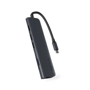 Epico 7v1 hliníkový USB-C 8K hub - inkoustová - obrázek 2