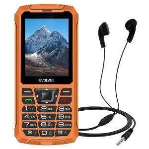 EVOLVEO StrongPhone Z6, IP68 odolný Dual SIM telefon, 2,8"LCD, 4000mAh, Powerbanka,, oranžový - obrázek 3