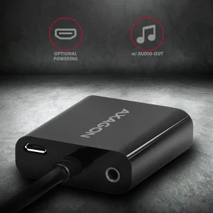 AXAGON RVH-VGAN, HDMI -> VGA redukce / adaptér, FullHD, audio výstup, micro USB nap. konektor - obrázek 4