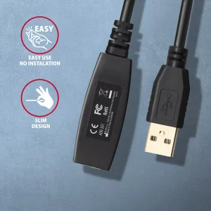 AXAGON ADR-207, USB 2.0 A-M -> A-F aktivní prodlužovací / repeater kabel, 7.5m - obrázek 8