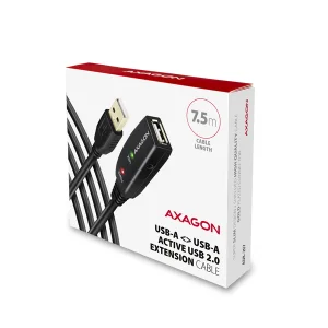 AXAGON ADR-207, USB 2.0 A-M -> A-F aktivní prodlužovací / repeater kabel, 7.5m - obrázek 5