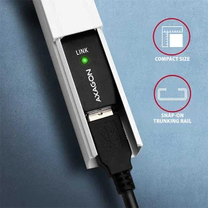 AXAGON ADR-207, USB 2.0 A-M -> A-F aktivní prodlužovací / repeater kabel, 7.5m - obrázek 7