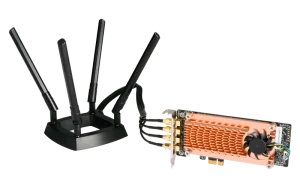 QNAP QWA-AC2600 - PCIe bezdrátový síťový adaptér (802.11n a 802.11ac) pro NAS nebo PC