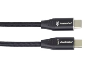 PremiumCord Kabel USB-C M/M, 240W 480 MBps, 1m - obrázek 2