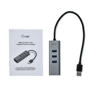i-tec USB 3.0 Metal HUB 3 Port + Gigabit Ethernet - obrázek 3