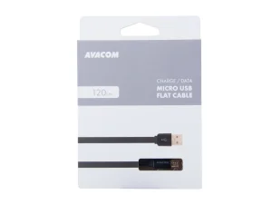 Kabel AVACOM MIC-120K USB - Micro USB, 120cm, černá - obrázek 2