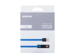 Kabel AVACOM MIC-40B USB - Micro USB, 40cm, modrá - obrázek 2