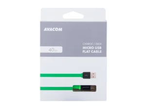 Kabel AVACOM MIC-40G USB - Micro USB, 40cm, zelená - obrázek 2