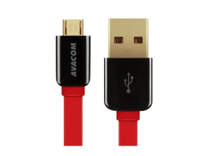 Kabel AVACOM MIC-40R USB - Micro USB, 40cm, červená