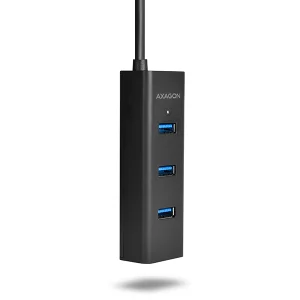 AXAGON HUE-S2BL, 4x USB 3.0 CHARGING hub, micro USB nap. konektor, kabel USB-A 1.2m - obrázek 4