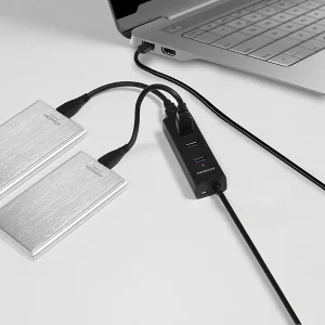 AXAGON HUE-S2BL, 4x USB 3.0 CHARGING hub, micro USB nap. konektor, kabel USB-A 1.2m - obrázek 8