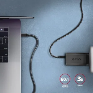 AXAGON BUCM3-CM10AB, SPEED kabel USB-C <-> USB-C, 1m, USB 3.2 Gen 1, PD 60W 3A, ALU, oplet, černý - obrázek 3