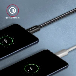AXAGON BUCM3-CM10AB, SPEED kabel USB-C <-> USB-C, 1m, USB 3.2 Gen 1, PD 60W 3A, ALU, oplet, černý - obrázek 4