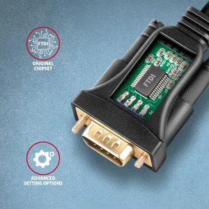 AXAGON ADS-1PQN, USB-A 2.0 - sériový RS-232 DB9-M FTDI adaptér / kabel 1.5m - obrázek 3