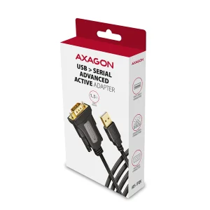 AXAGON ADS-1PQN, USB-A 2.0 - sériový RS-232 DB9-M FTDI adaptér / kabel 1.5m - obrázek 4